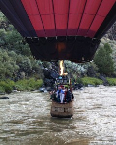 touching down in the Rio Grande Gorge, Taos, NM